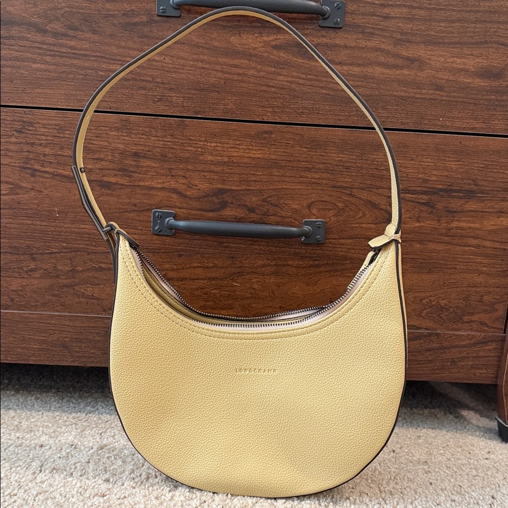 Longchamp Yellow Leather Shoulder Bag